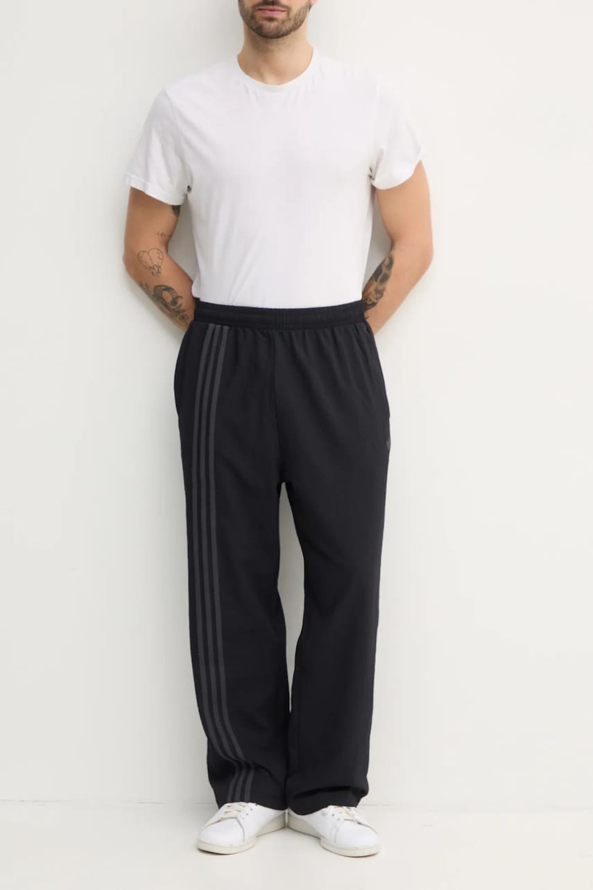adidas Originals pantaloni de trening FB TP culoarea negru, uni, JC7418 adidas Originals pantaloni de trening FB TP culoarea negru, uni, JC7418
