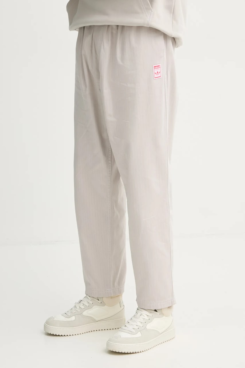 adidas Originals pantaloni de bumbac Wabash culoarea bej, cu fason chinos, JD0673 adidas Originals pantaloni de bumbac Wabash culoarea bej, cu fason chinos, JD0673