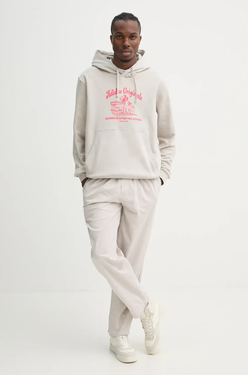 Хлопковые брюки adidas Originals Wabash цвет бежевый фасон chinos JD0673 Хлопковые брюки adidas Originals Wabash цвет бежевый фасон chinos JD0673