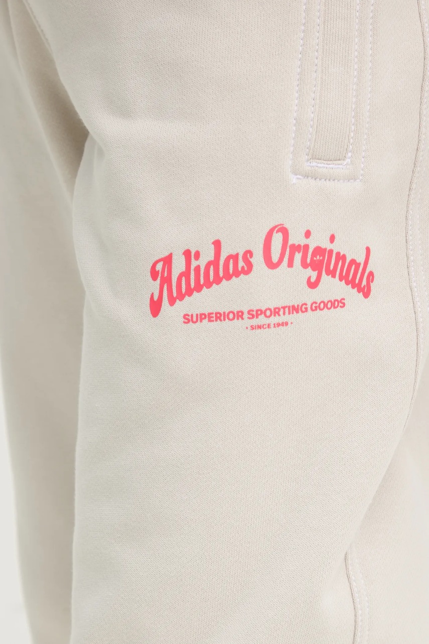 Βαμβακερό παντελόνι adidas Originals Wabash χρώμα: μπεζ, JD0672 φωτογραφία