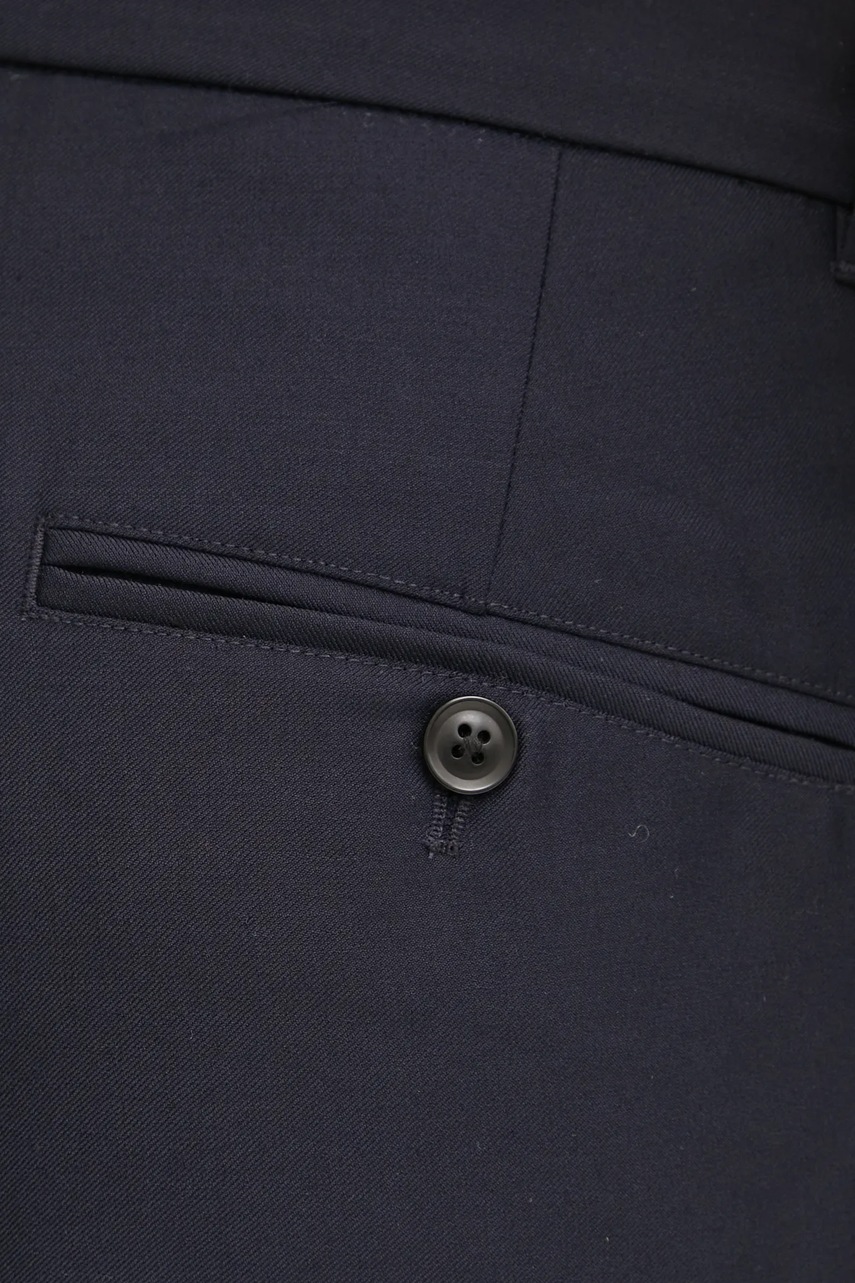 Μάλλινο παντελόνι Samsoe Samsoe χρώμα: ναυτικό μπλε, M24400079 φωτογραφία