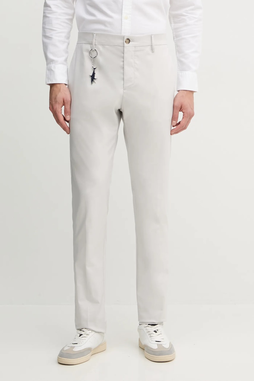 Paul&Shark pantaloni barbati, culoarea gri, drept, 25414016