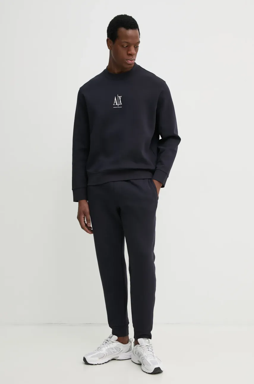 Спортивные штаны Armani Exchange мужские цвет синий однотонные XM000373 AF10818 Спортивные штаны Armani Exchange мужские цвет синий однотонные XM000373 AF10818