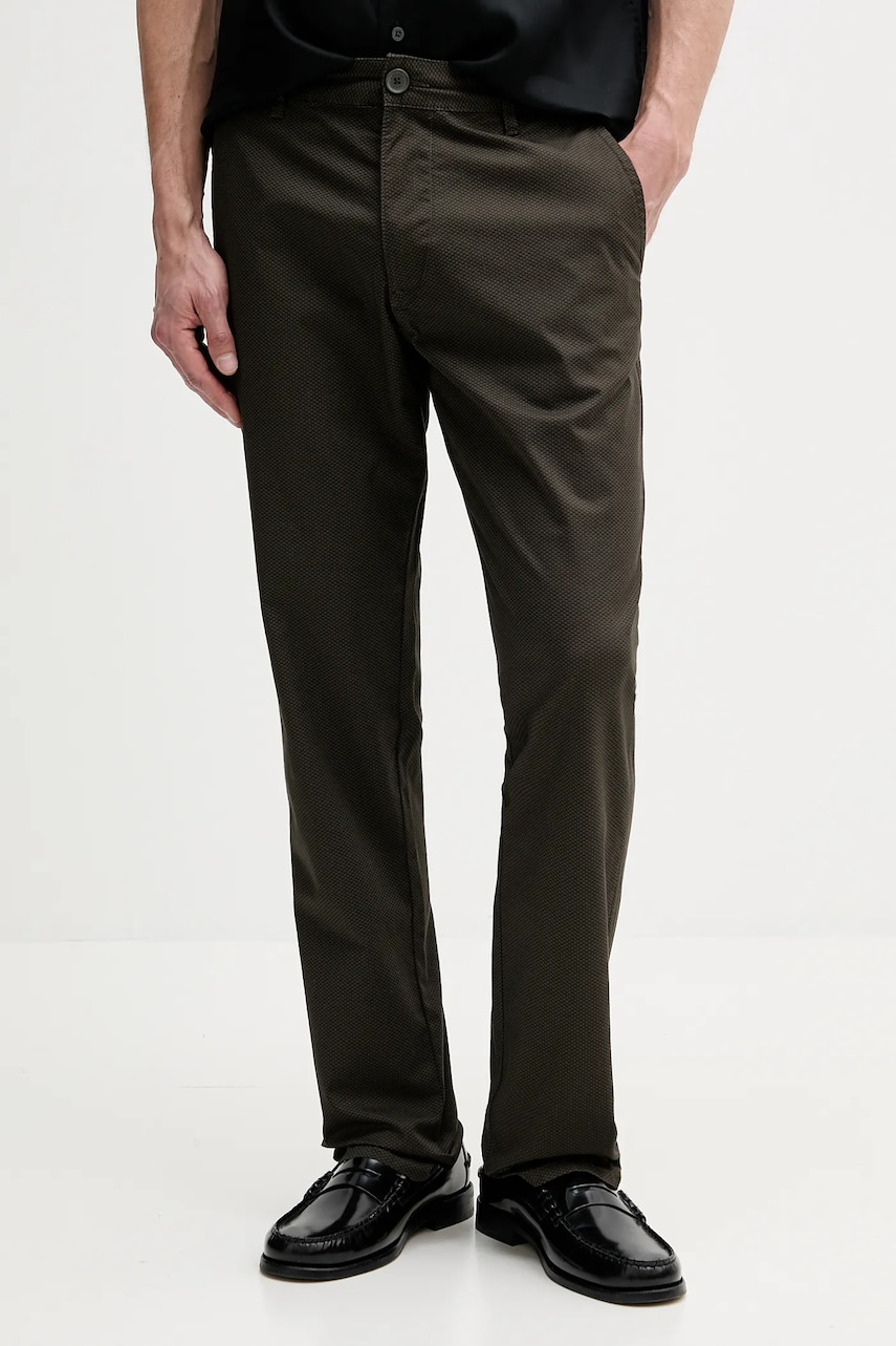 Armani Exchange pantaloni culoarea verde, drept, XM000626 AF13183