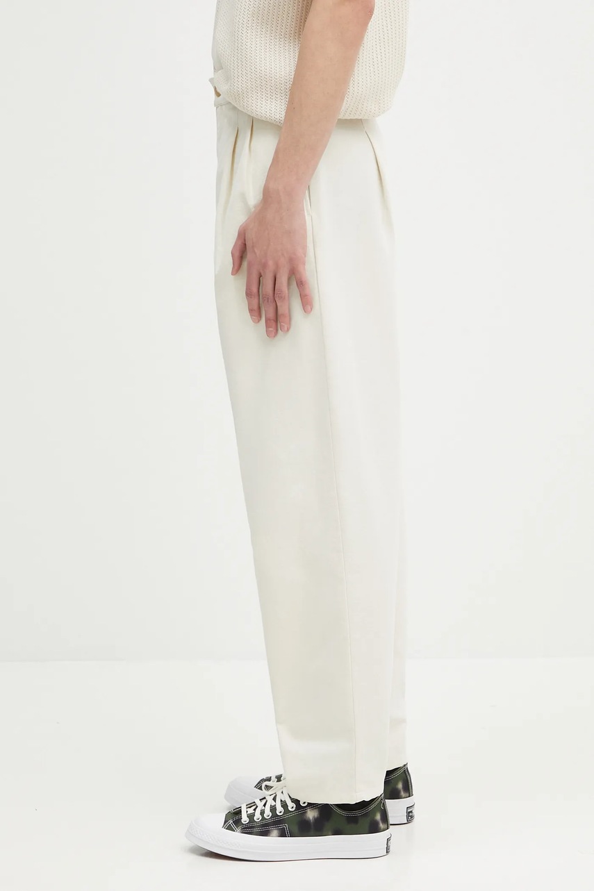 Хлопковые брюки A.P.C. pantalon willow цвет бежевый прямые COGBJ.F08486 Хлопковые брюки A.P.C. pantalon willow цвет бежевый прямые COGBJ.F08486