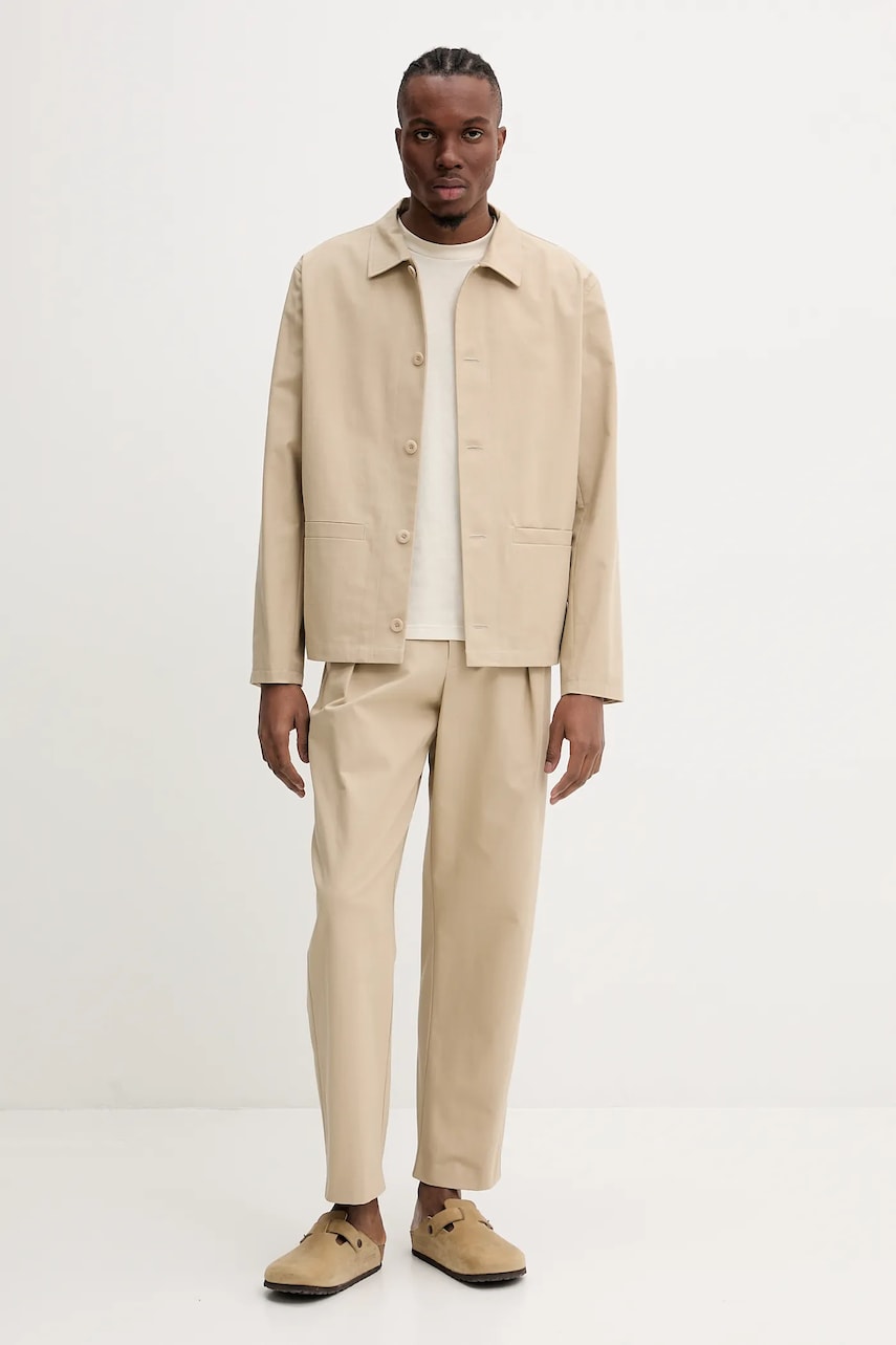 Хлопковые брюки A.P.C. pantalon renato мужские цвет бежевый фасон chinos COHFU.H08428 Хлопковые брюки A.P.C. pantalon renato мужские цвет бежевый фасон chinos COHFU.H08428