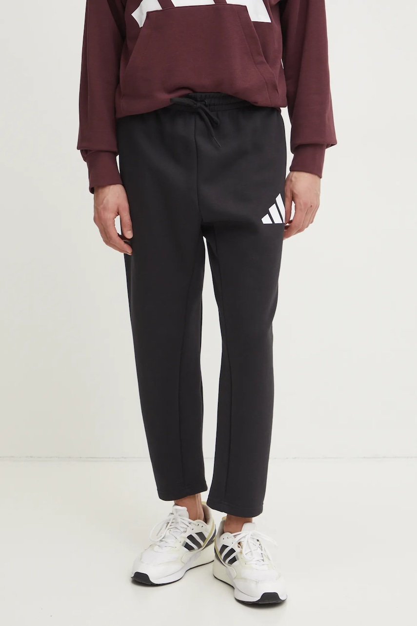 adidas pantaloni de trening Future Icons culoarea negru, neted, JD4910 adidas pantaloni de trening Future Icons culoarea negru, neted, JD4910