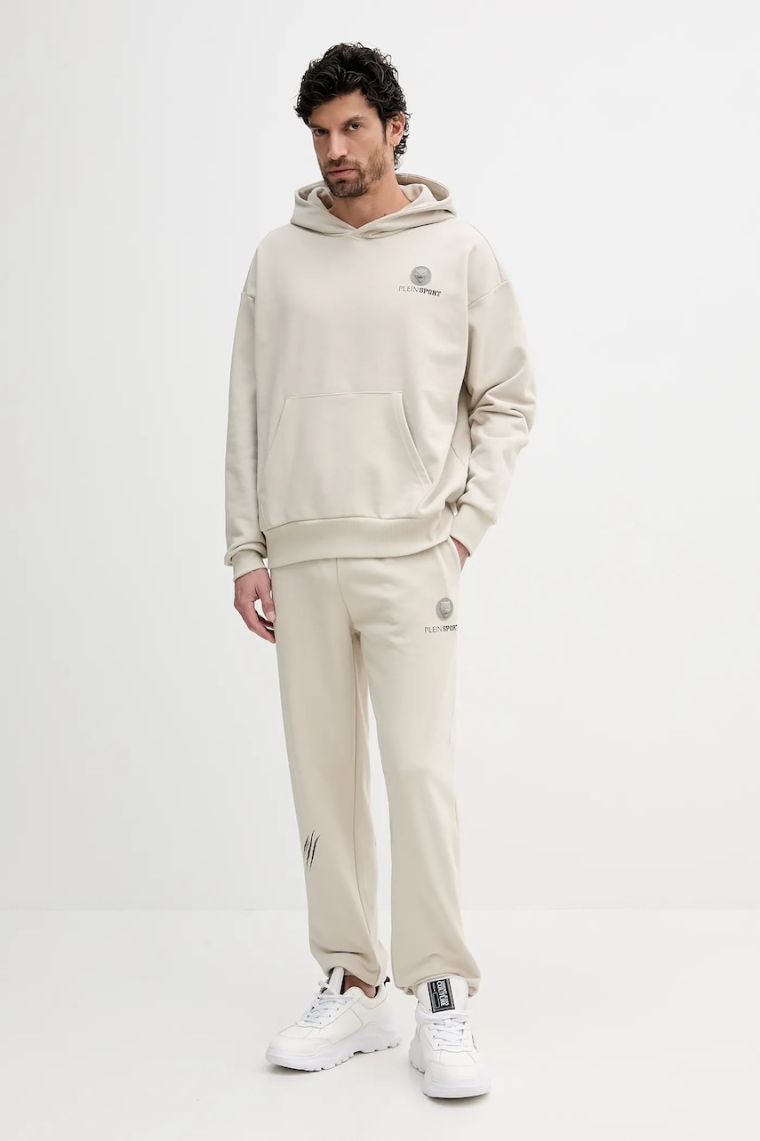 Спортивные штаны PLEIN SPORT цвет бежевый с принтом SAEC MJT2474 STE001N Спортивные штаны PLEIN SPORT цвет бежевый с принтом SAEC MJT2474 STE001N