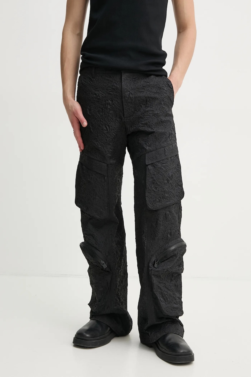 Heliot Emil pantaloni barbati, culoarea negru, drept, PRESS25_M_10_187_BLK01