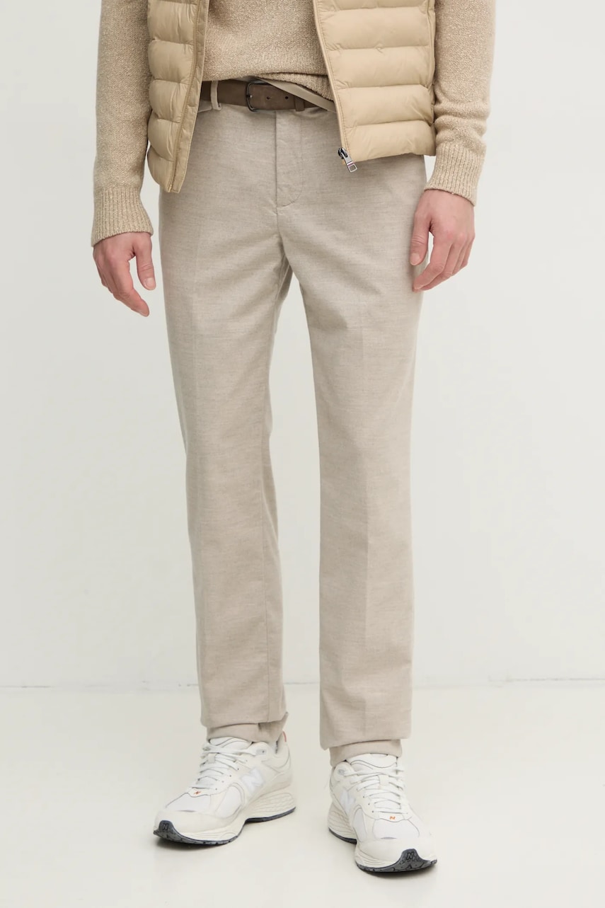 Hackett London pantaloni barbati, culoarea bej, cu fason chinos, HM212679R Hackett London pantaloni barbati, culoarea bej, cu fason chinos, HM212679R