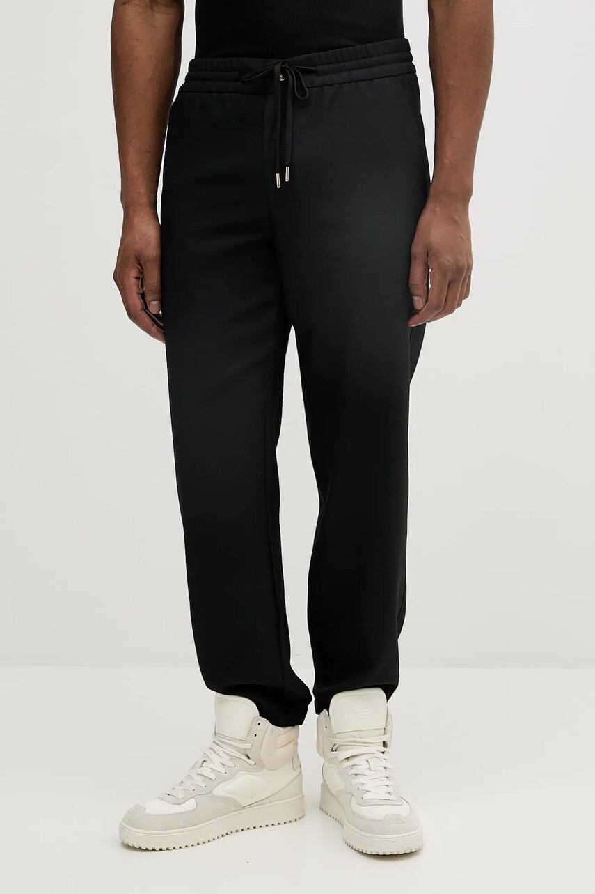 Versace Jeans Couture pantaloni culoarea negru, drept, 78GAA100 N0309