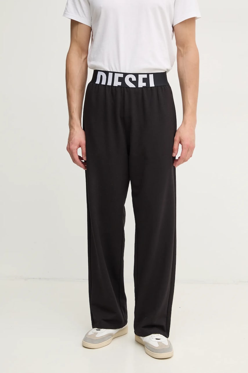 Diesel pantaloni de trening NOLAN-D-POP TROUSERS culoarea negru, neted, A17681.0DCBK Diesel pantaloni de trening NOLAN-D-POP TROUSERS culoarea negru, neted, A17681.0DCBK
