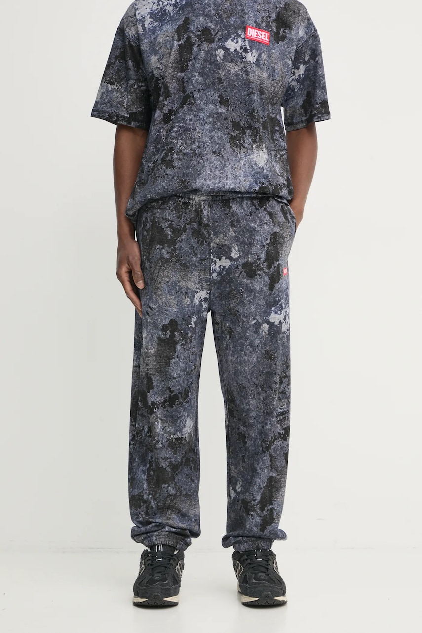 Diesel pantaloni de trening din bumbac P-MARKY-R2 TROUSERS culoarea gri, modelator, A16405.0QLAG Diesel pantaloni de trening din bumbac P-MARKY-R2 TROUSERS culoarea gri, modelator, A16405.0QLAG