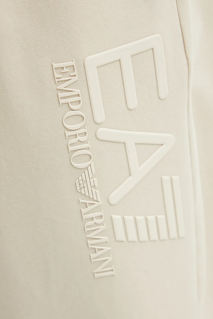 Спортивні штани EA7 Emporio Armani чоловічі колір бежевий з принтом AF13512.7M000233 