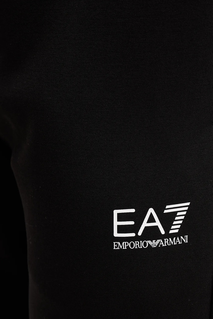 Спортивні штани EA7 Emporio Armani чоловічі колір чорний з принтом AF12501.7M000129 