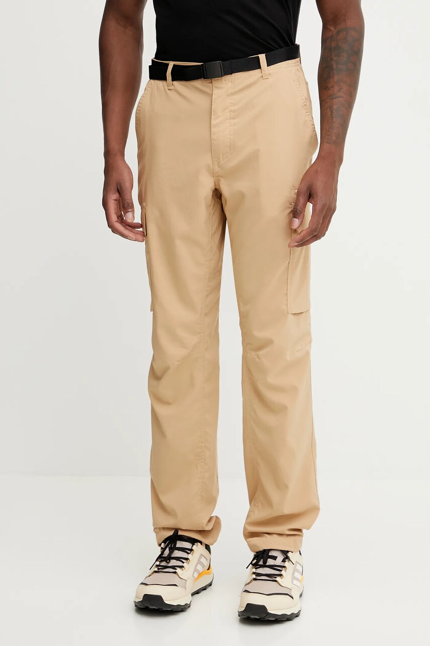 Columbia pantaloni de exterior Skien Valley culoarea bej, 2123354