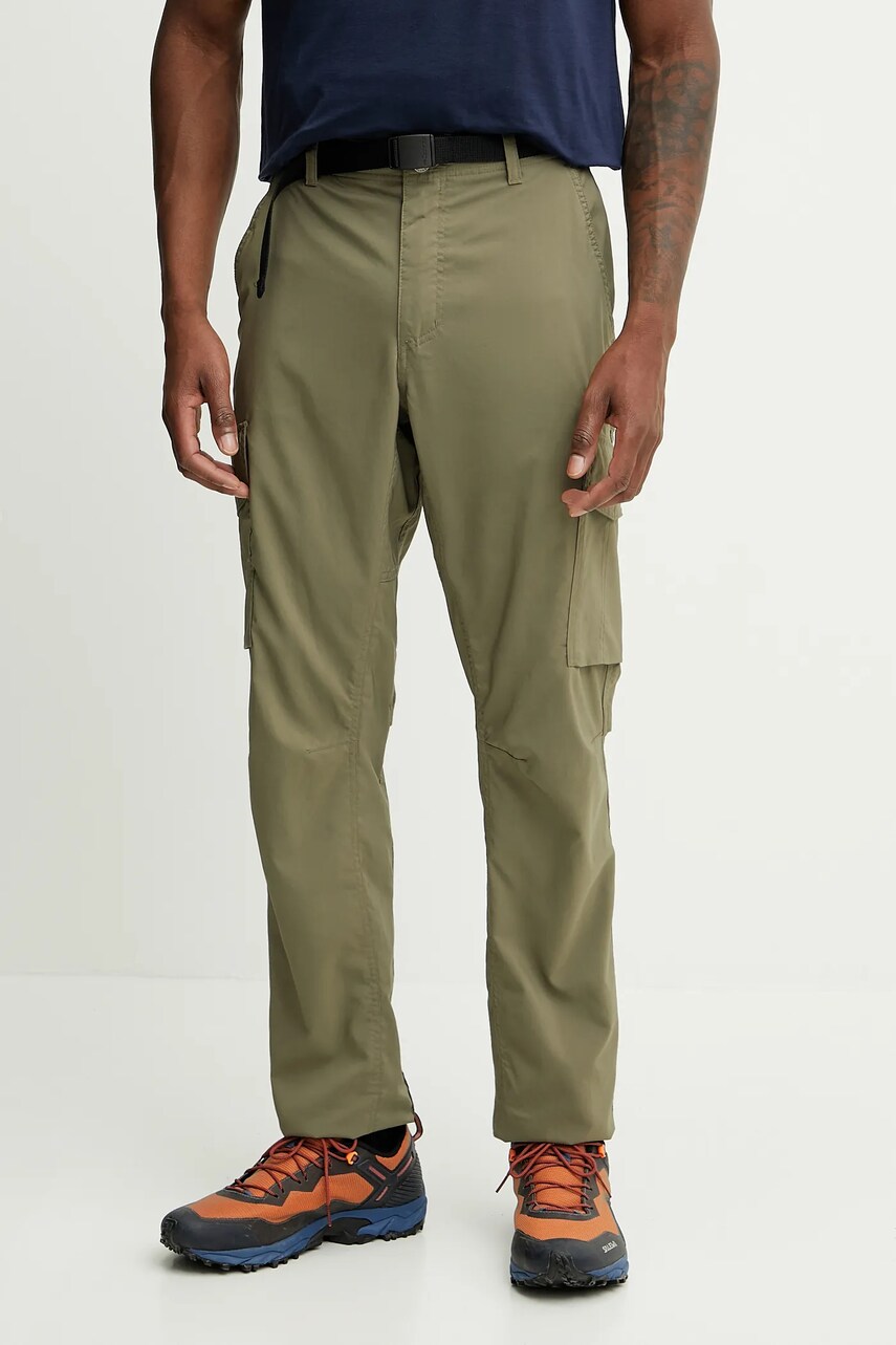 Columbia pantaloni de exterior Skien Valley culoarea verde, 2123354