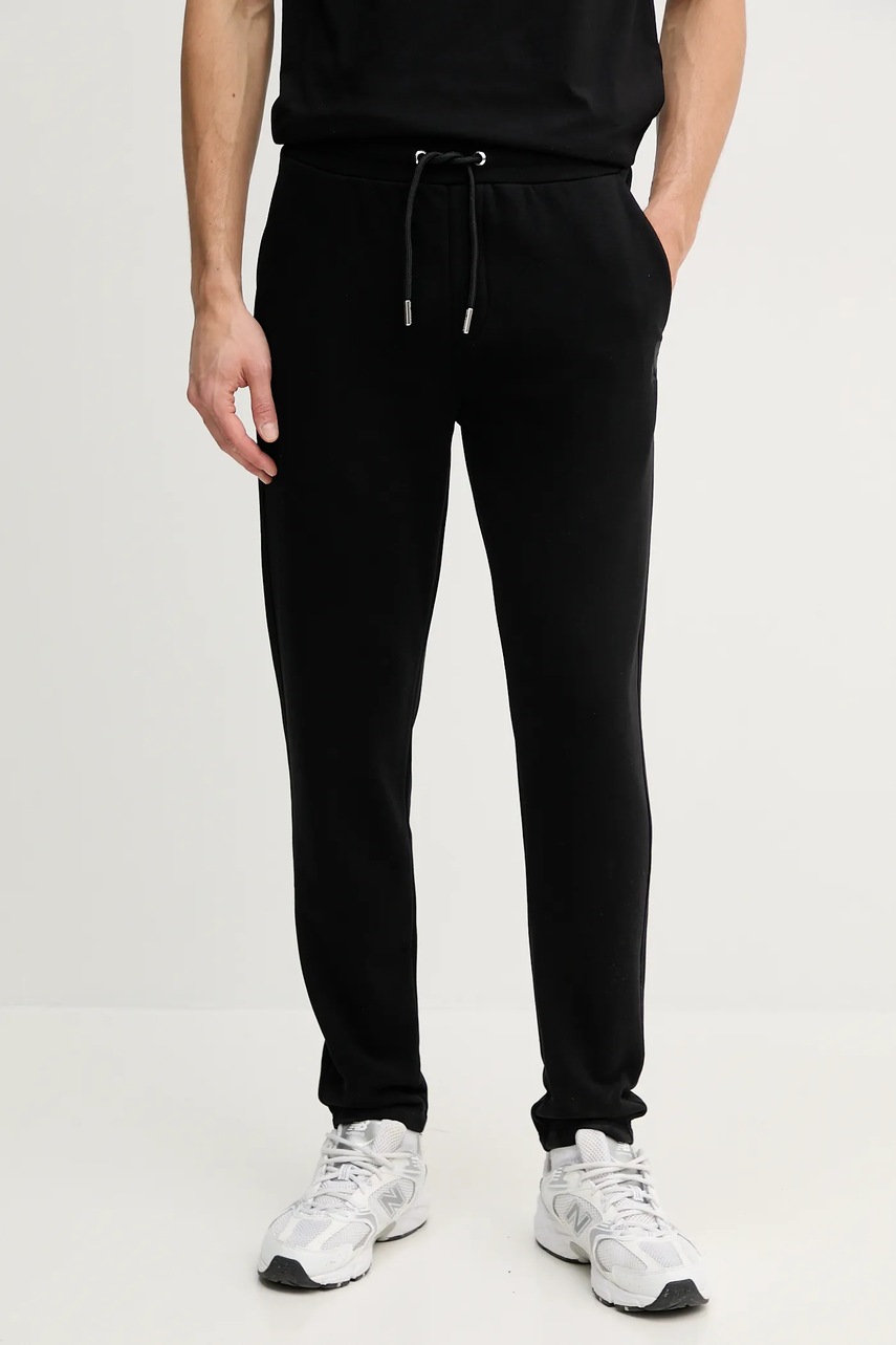 Karl Lagerfeld pantaloni de trening bărbați, culoarea negru, uni, 552900.705075