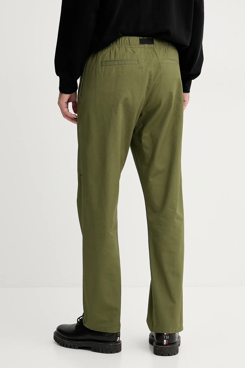 Βαμβακερό παντελόνι United Colors of Benetton ανδρικό, χρώμα: πράσινο, 4KVBUF05F φωτογραφία