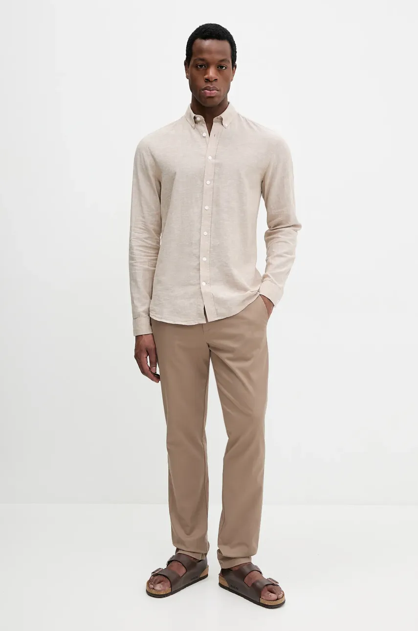 Брюки United Colors of Benetton мужские цвет коричневый прямые 4FN2UF04P Брюки United Colors of Benetton мужские цвет коричневый прямые 4FN2UF04P
