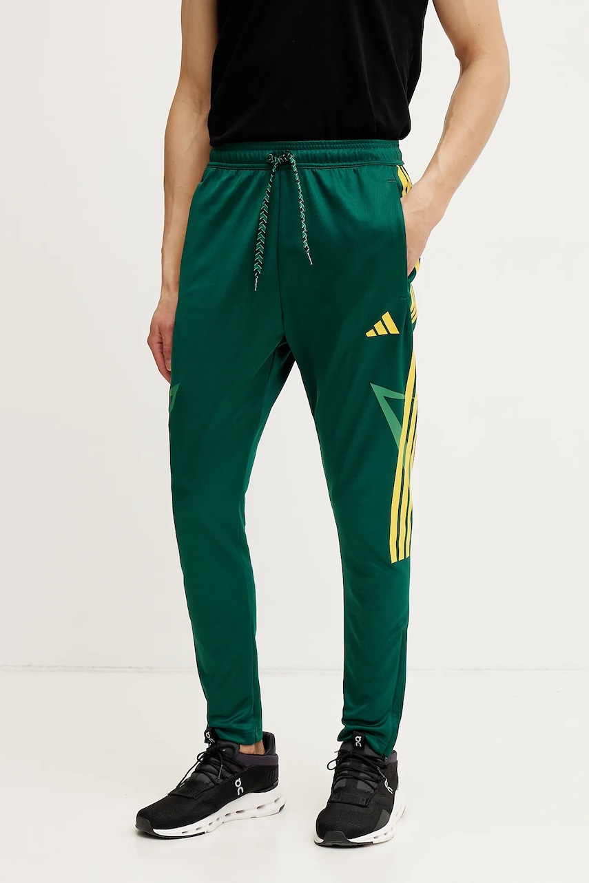 adidas pantaloni de trening Tiro barbati, culoarea verde, modelator, JC8048 adidas pantaloni de trening Tiro barbati, culoarea verde, modelator, JC8048