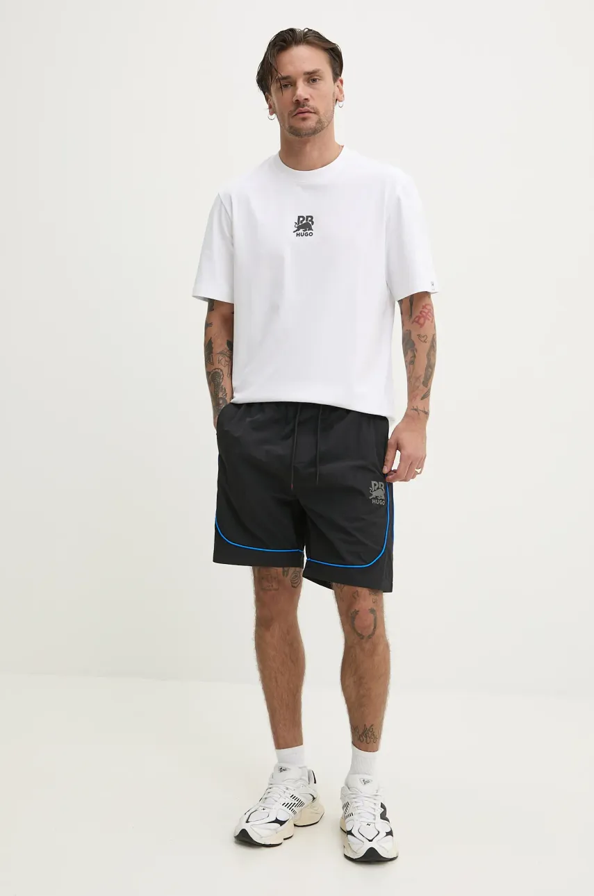 Шорты HUGO x RACING BULLS мужские цвет чёрный 50542807 Шорты HUGO x RACING BULLS мужские цвет чёрный 50542807