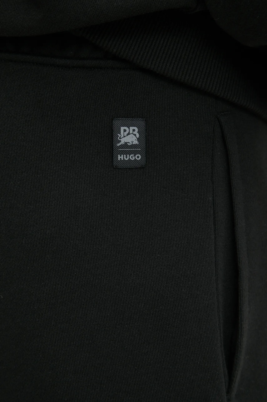 Бавовняні шорти HUGO x RACING BULLS чоловічі колір чорний 50542809 