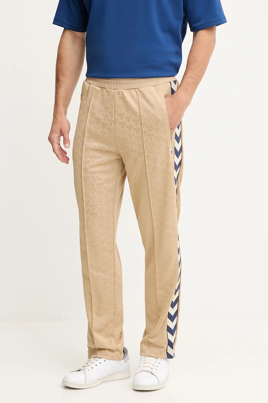 Hummel pantaloni de trening culoarea verde, cu imprimeu, 227579