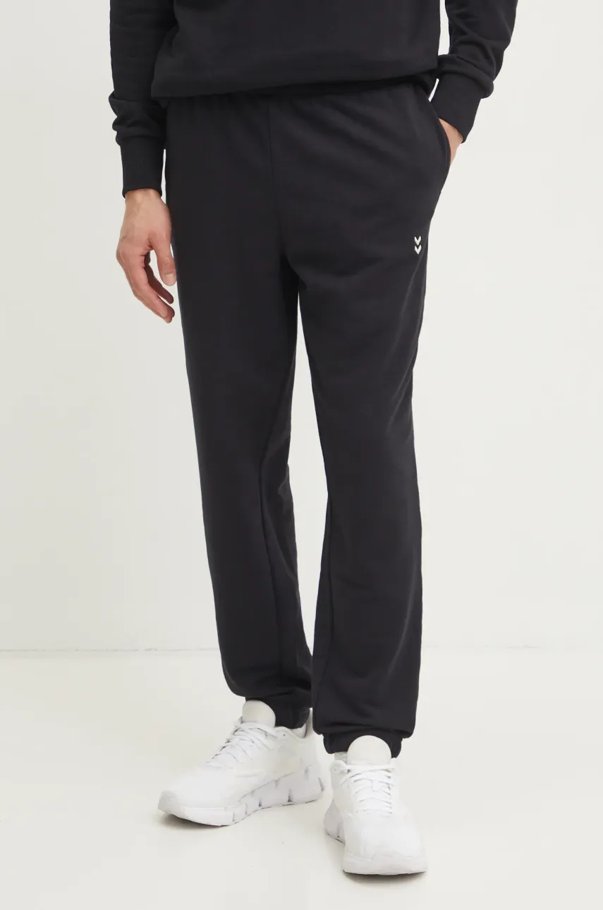Hummel pantaloni de trening culoarea negru, neted, 229312