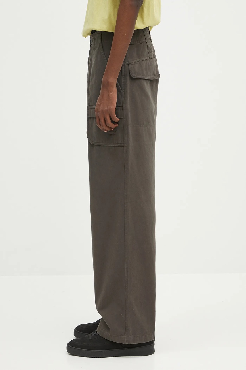 Хлопковые брюки adidas Originals P Ess C Pt цвет зелёный прямые JD3339