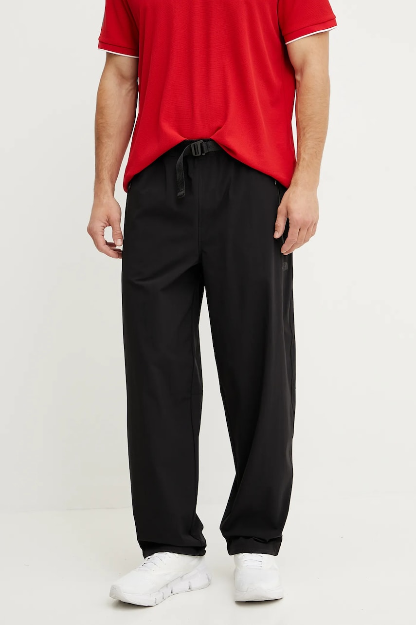 The North Face pantaloni North Dome barbati, culoarea negru, neted, NF0A8B6QJK31