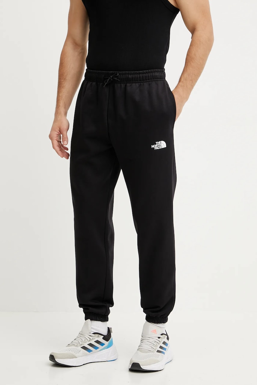 The North Face pantaloni de trening Simple Dome barbati, culoarea negru, neted, NF0A8C1WJK31 The North Face pantaloni de trening Simple Dome barbati, culoarea negru, neted, NF0A8C1WJK31