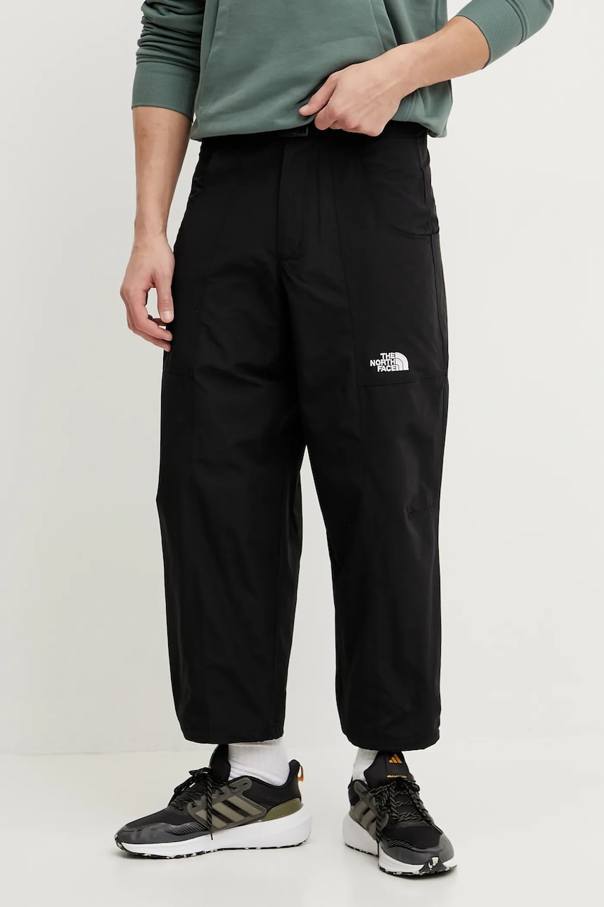 The North Face pantaloni TNF X NSE barbati, culoarea negru, drept, NF0A8BJNJK31