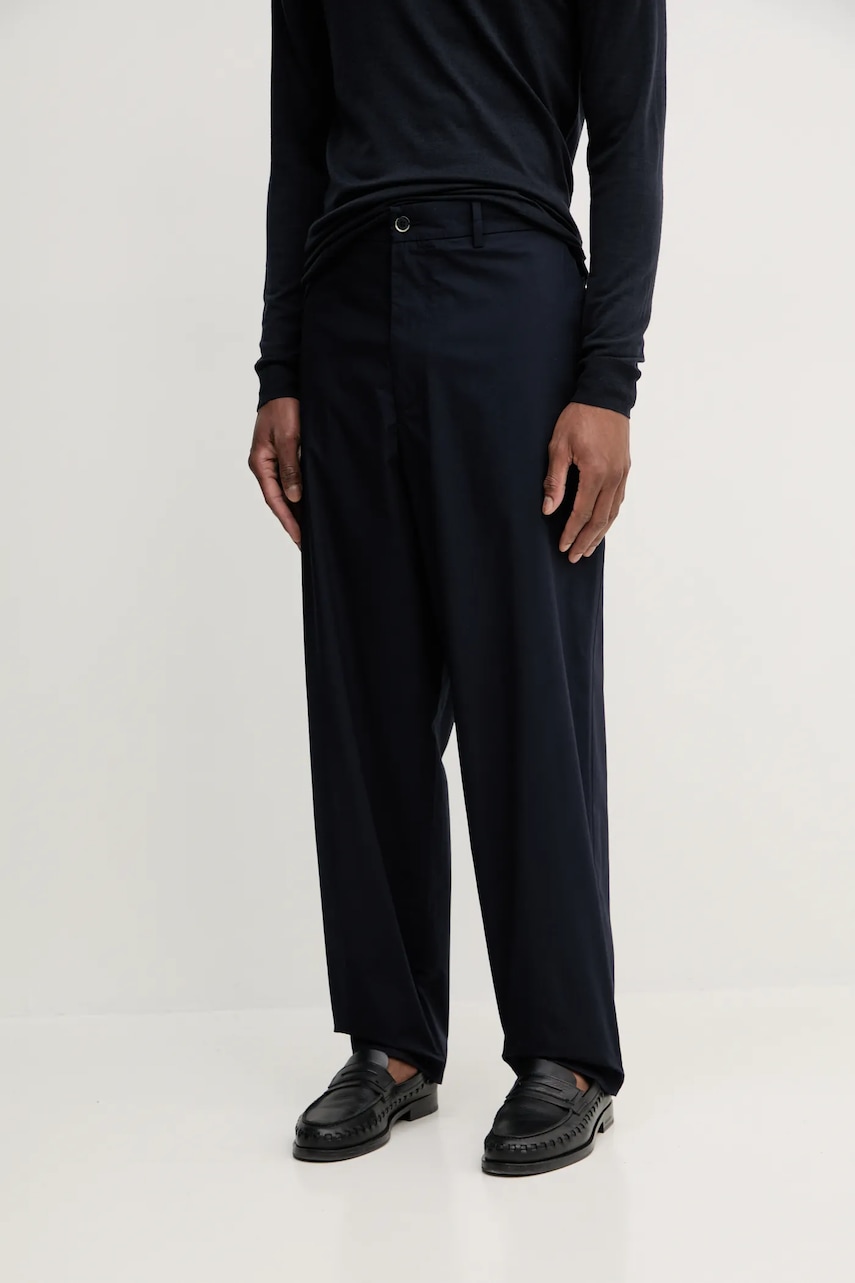 BARENA VENEZIA pantaloni Camicia Mola barbati, culoarea albastru marin, cu fason chinos, PAU5085.2736