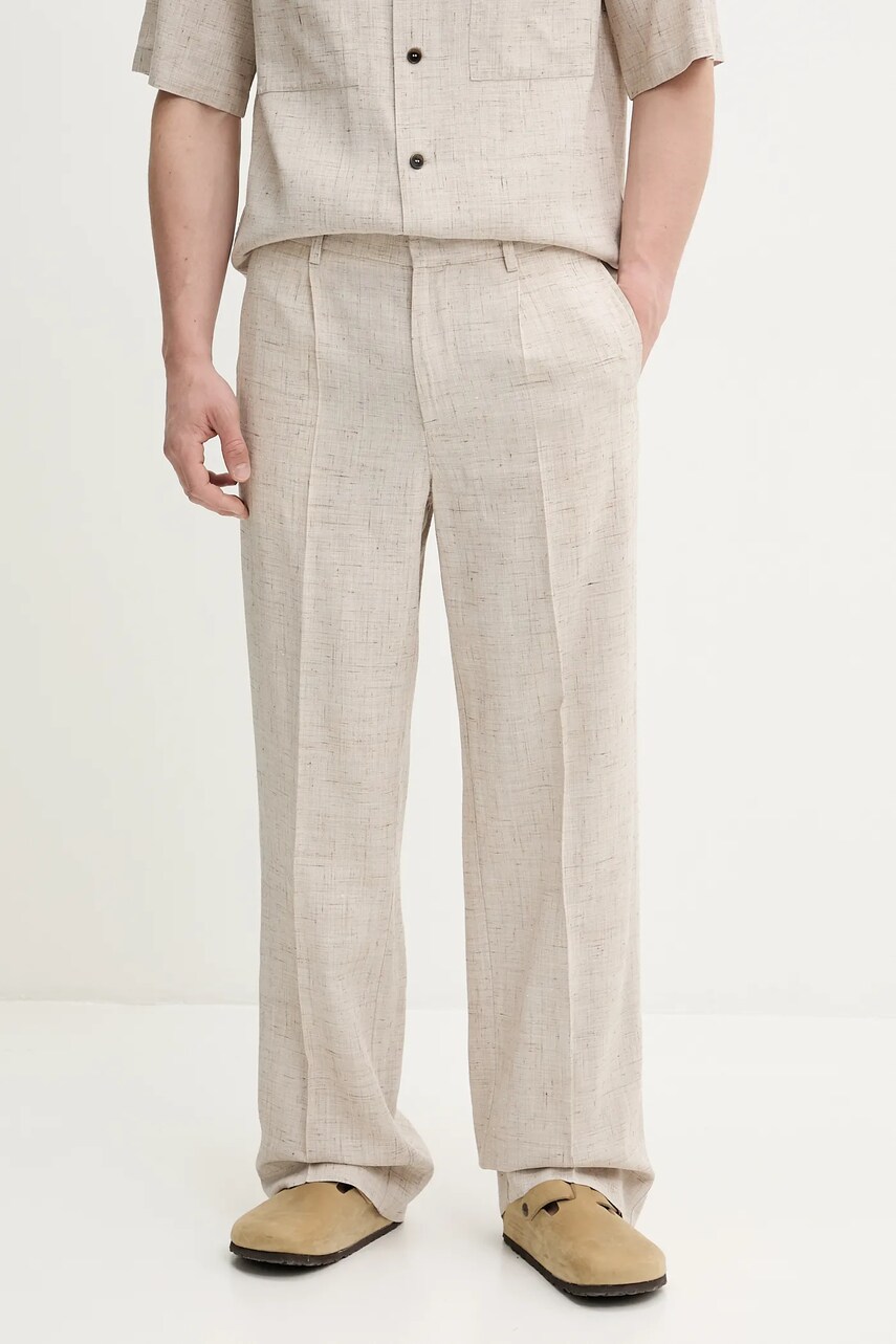 BARENA VENEZIA pantaloni Camicia Mola culoarea bej, drept, PAU5118.4150