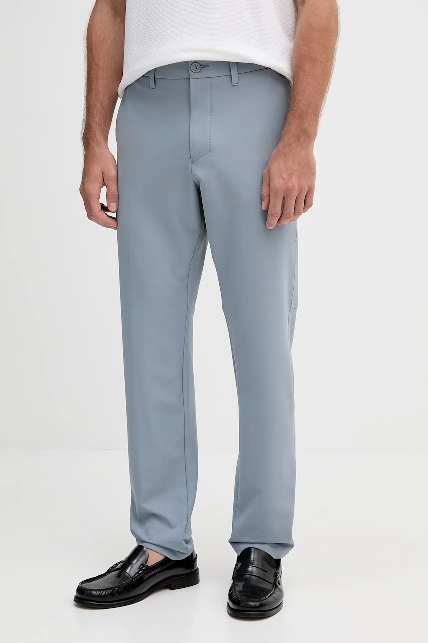 BOSS Green pantaloni culoarea bleumarin, drept, 50534303
