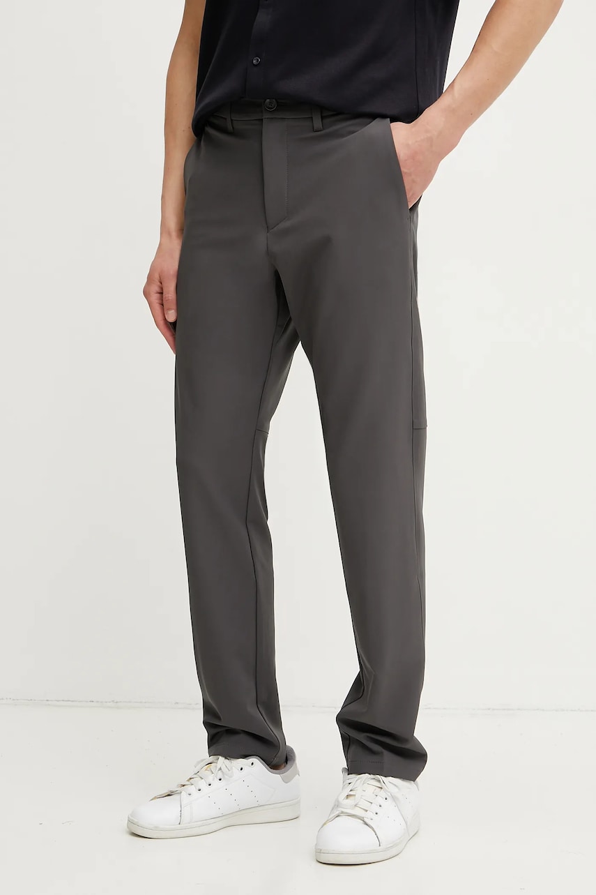 BOSS Green pantaloni barbati, culoarea gri, drept, 50534303 BOSS Green pantaloni barbati, culoarea gri, drept, 50534303