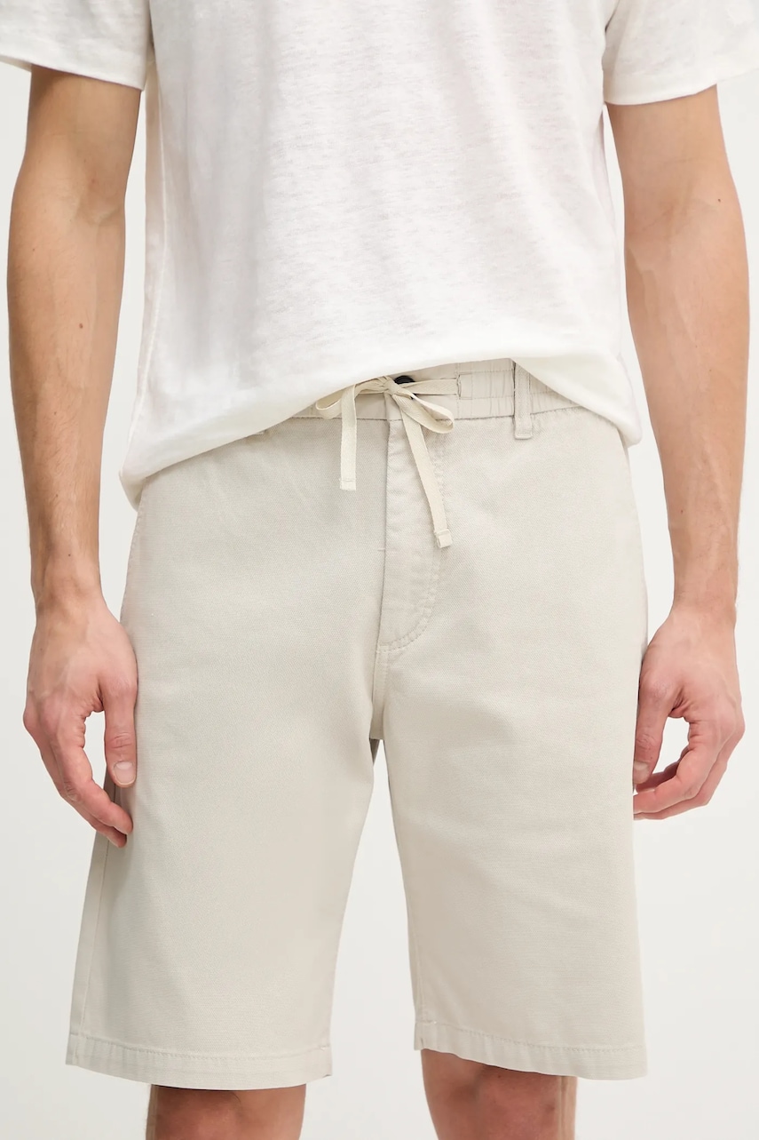 BOSS Orange pantaloni scurți bărbați, culoarea bej, 50536883 BOSS Orange pantaloni scurți bărbați, culoarea bej, 50536883