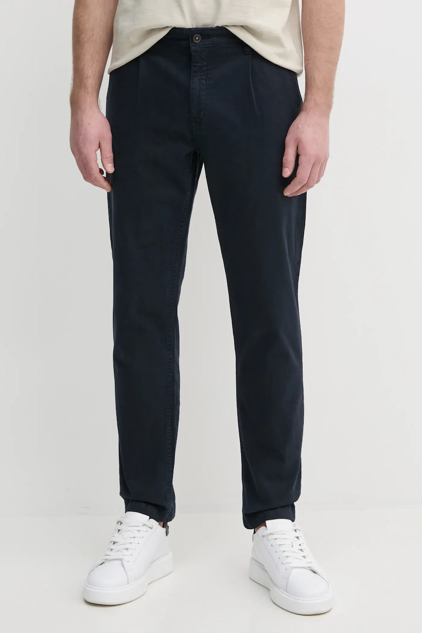 BOSS Orange pantaloni barbati, culoarea albastru marin, cu fason chinos, 50539130 BOSS Orange pantaloni barbati, culoarea albastru marin, cu fason chinos, 50539130