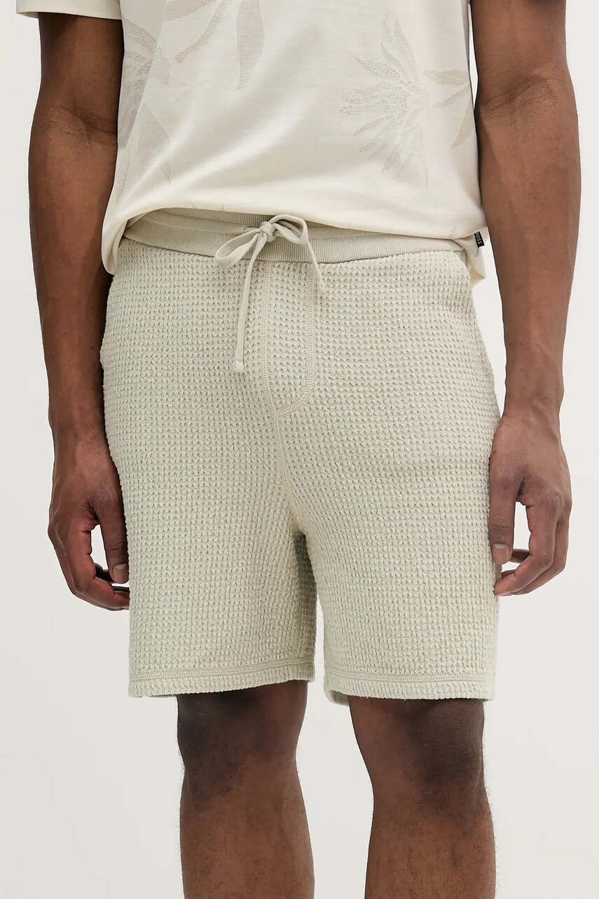BOSS Orange pantaloni scurți culoarea bej, 50536374