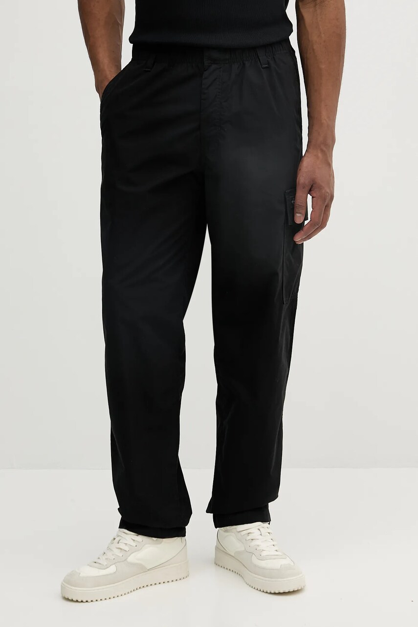Levně Kalhoty Calvin Klein Jeans pánské, černá barva, J30J327286