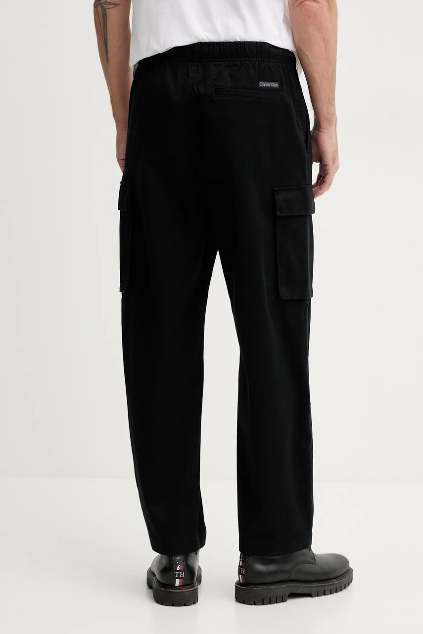 Παντελόνι Calvin Klein Jeans χρώμα: μαύρο, LV040EM616 φωτογραφία