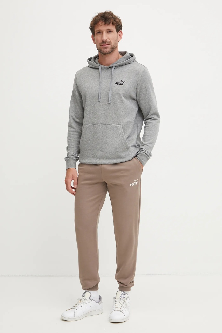 Спортивные штаны Puma цвет бежевый с аппликацией 682609 Спортивные штаны Puma цвет бежевый с аппликацией 682609