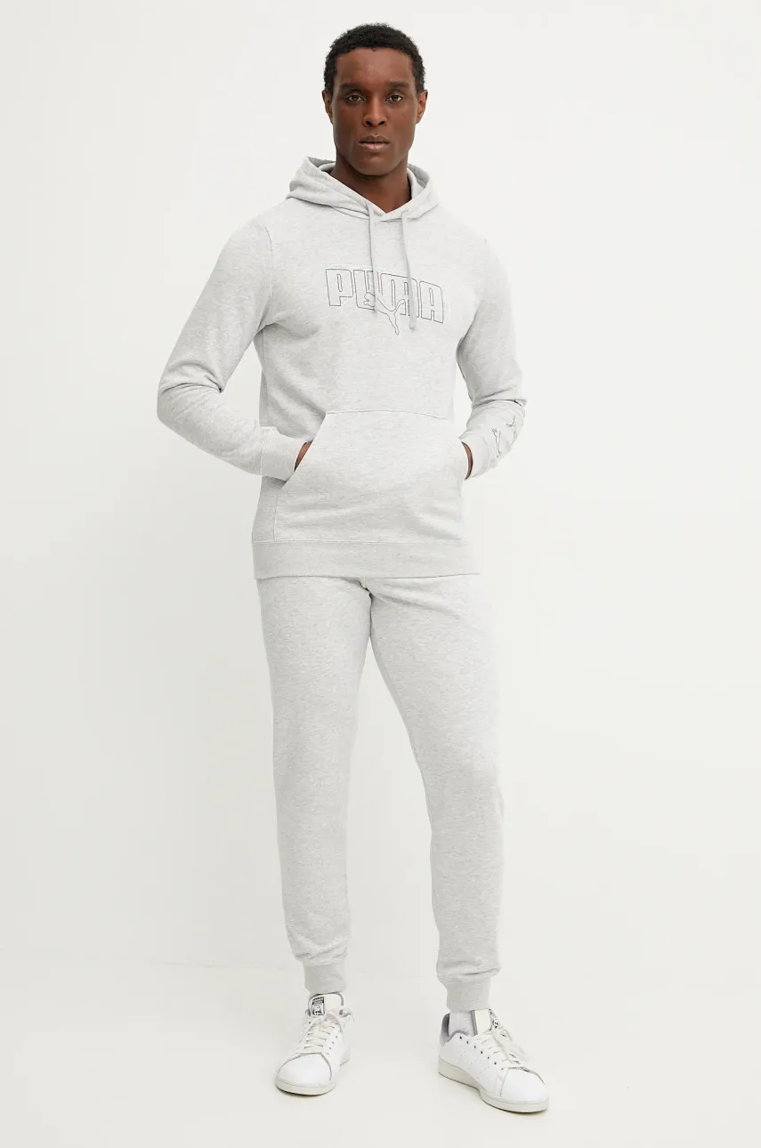 Спортивные штаны Puma мужские цвет серый с принтом 684666 Спортивные штаны Puma мужские цвет серый с принтом 684666