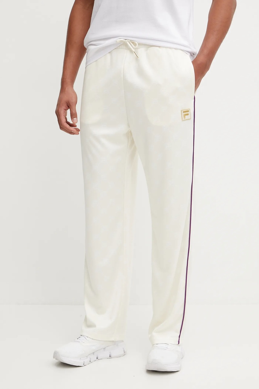 Fila pantaloni de trening Lierneux culoarea bej, cu imprimeu, FAM0934