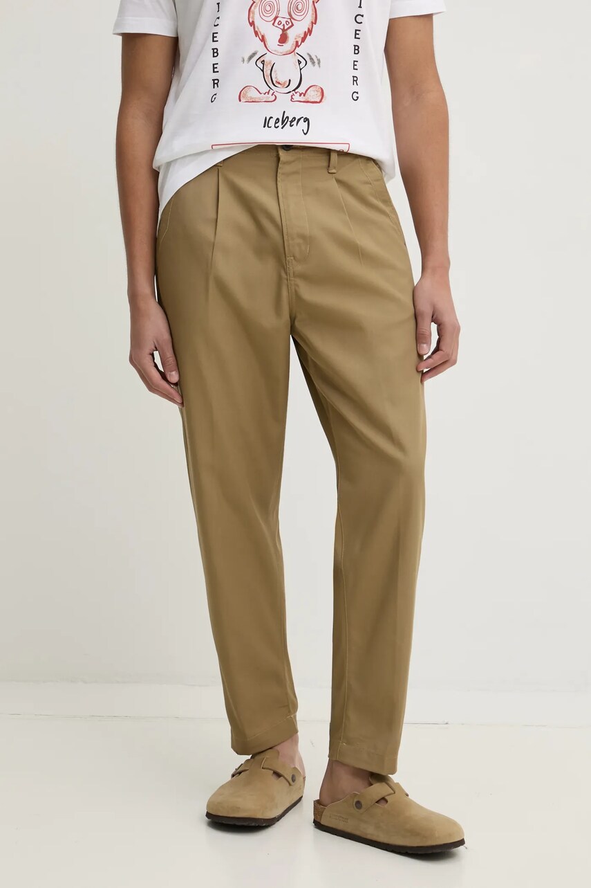 G-Star pantaloni bărbați, culoarea verde, drept, D24543-D967