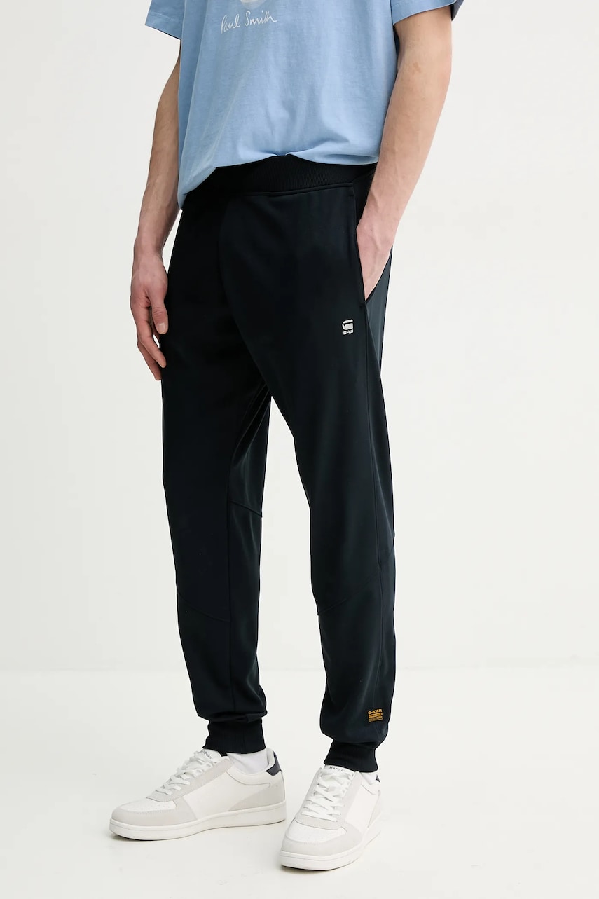 G-Star Raw pantaloni de trening barbati, culoarea albastru marin, neted, D26280-D964 G-Star Raw pantaloni de trening barbati, culoarea albastru marin, neted, D26280-D964