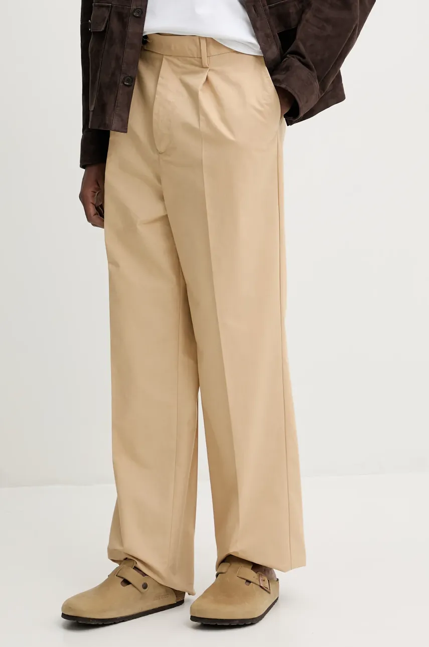 Bally pantaloni culoarea bej, drept, MTR036