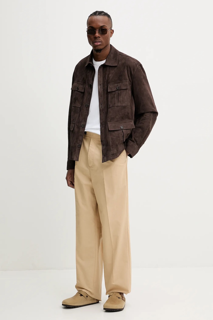 Брюки Bally цвет бежевый прямые MTR036