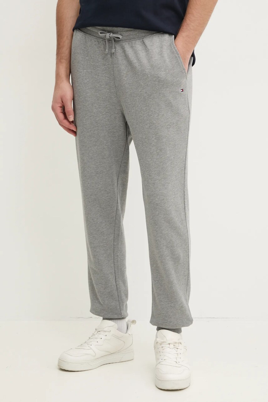 Levně Bavlněné tepláky Tommy Hilfiger šedá barva, MW0MW37236